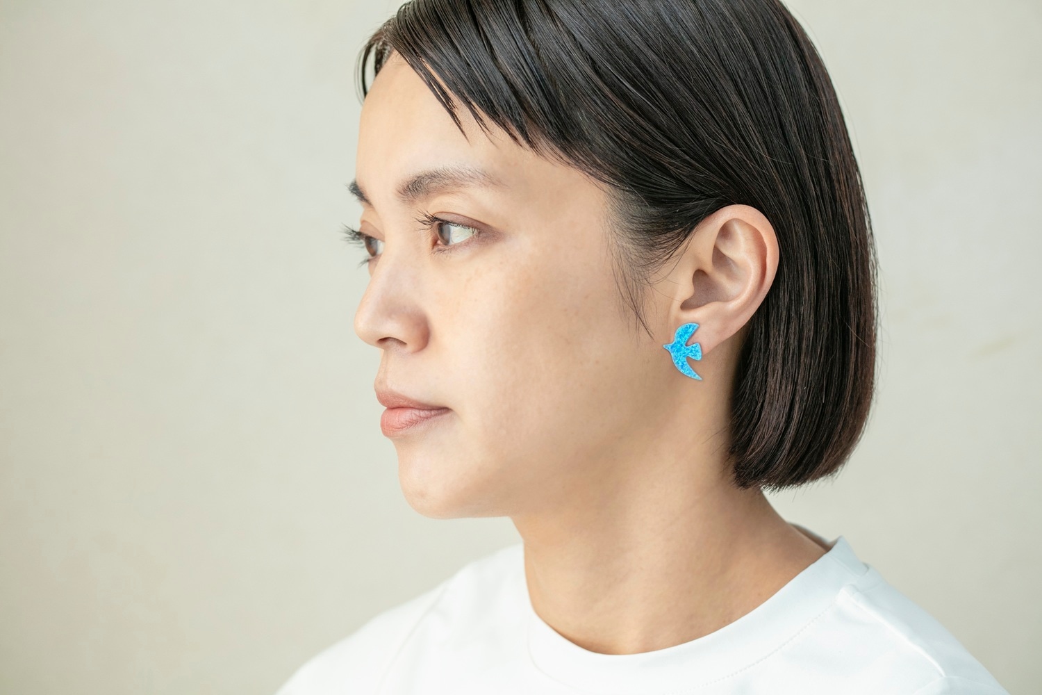 セシルエジャンヌ　幸運のアミュレット ラ・コロンブ ピアス　ブルー　★美品 幸運のアミュレット ラ・コロンブ ピアス L ターコイズブルー