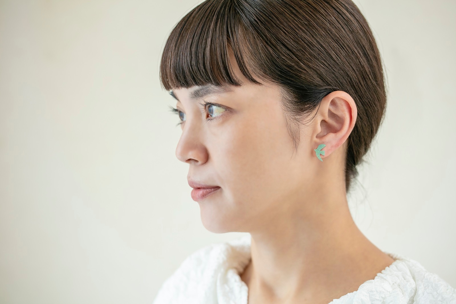 幸運のアミュレット ラ・コロンブ ピアス エメラルドグリーン