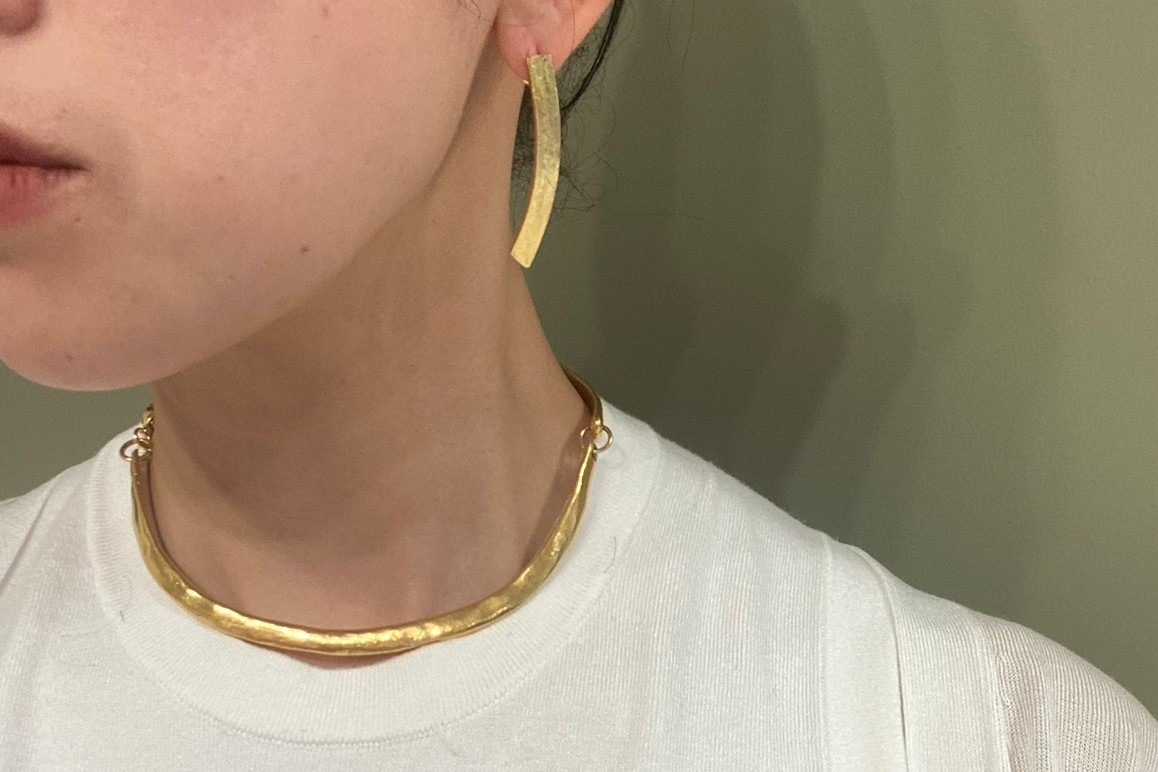 BAR JEWELLERY ゴールドカーブピアス カーブピアス ゴールド