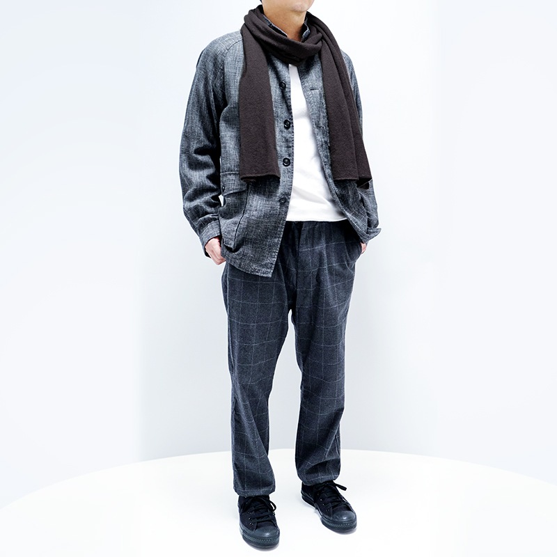 メンズマフラー カシミヤウール混 New ブラック カシミアが得意なミラノのファクトリーブランド 32幅 190cm 男性マフラー マフラーメンズ ストール 襟巻き 男性用 冬マフラー 冬ストール メンズ 男性 Cep イタリアで作ったストールとマフラーのお店