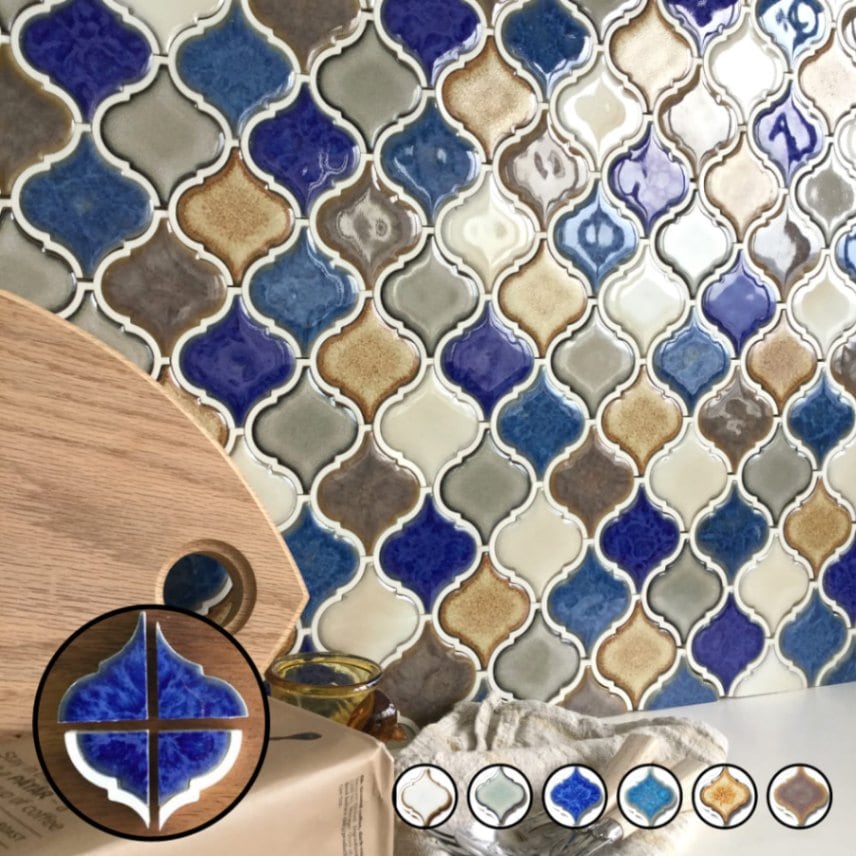 ランタン( カット品・四角用)　タイルシール全色 バラ