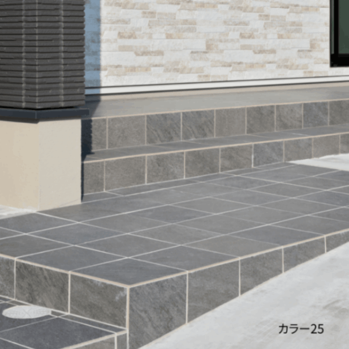 おしゃれでちょっとこだわりの床材,タイル,外床(グリップ）,300角が