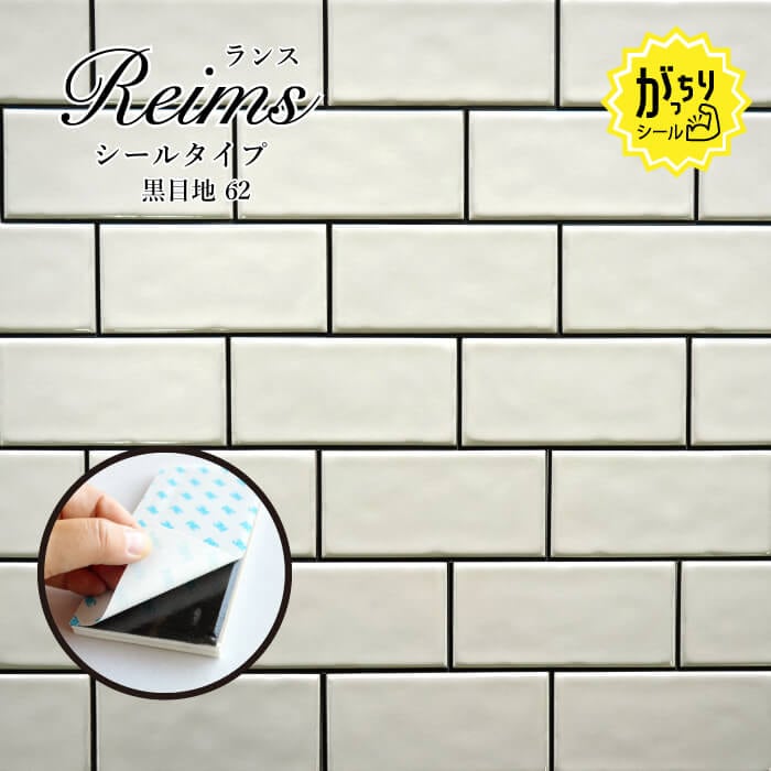 ランス がっちりシールタイプ 黒目地 62 バラ