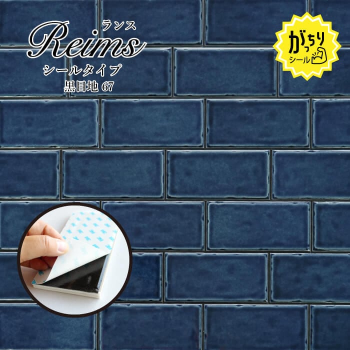ランス がっちりシールタイプ 黒目地 67 バラ