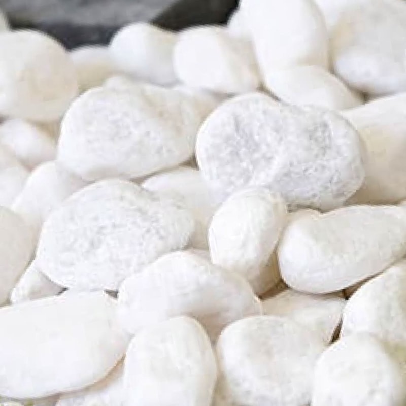 グラーヴァシリーズ マーブルストーン25-35mm ホワイト タンブル 20kg