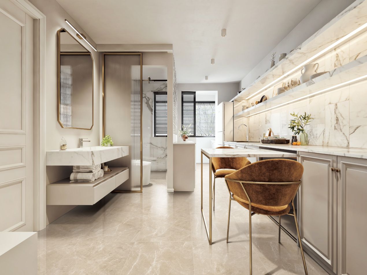 おしゃれでちょっとこだわりの床材,タイル,内床,600x300mmが見つかる