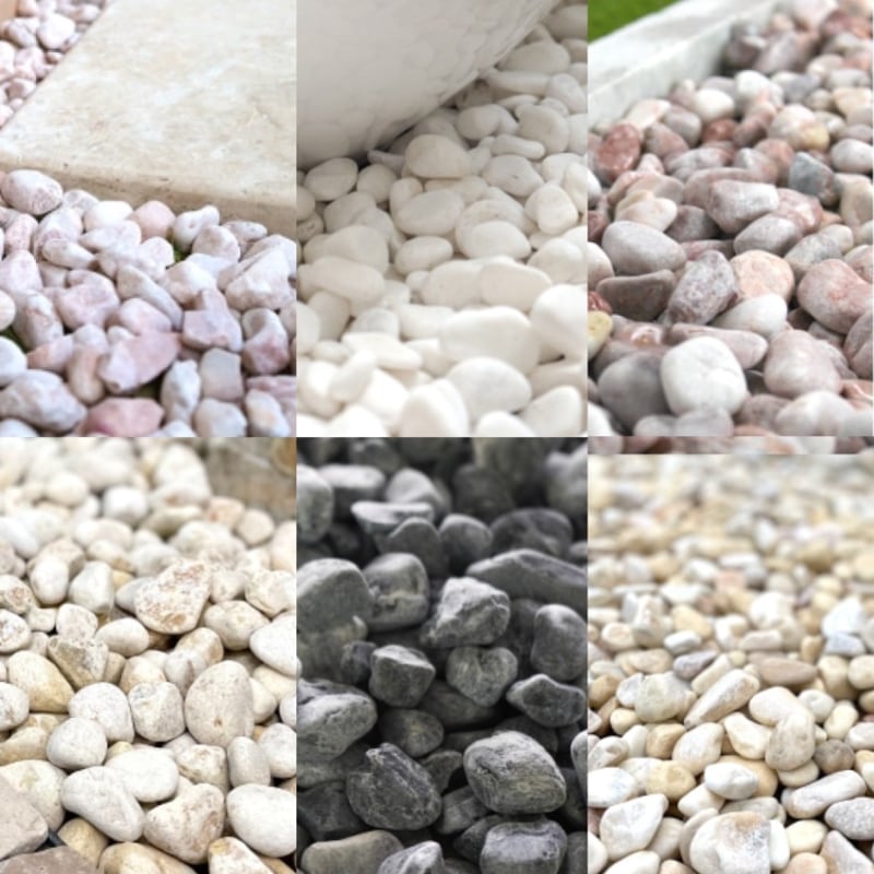 グラーヴァシリーズ 玉砂利 グラベルストーン 20kg タンブル 全6色 15mm-25mm