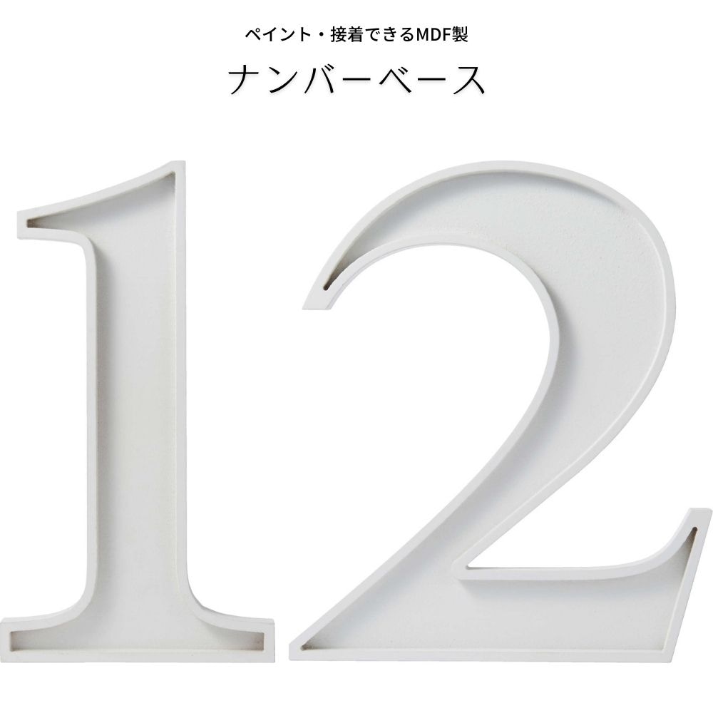【壁掛けオブジェ】ナンバーベース　スタンドにもなるオブジェ