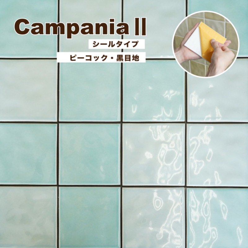 カンパニアII シールタイプ 黒目地　ピーコック