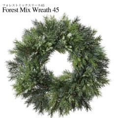 【クリスマス】45CMフォレストMIXリース|シーズン雑貨|雑貨・日用品・ディスプレイ