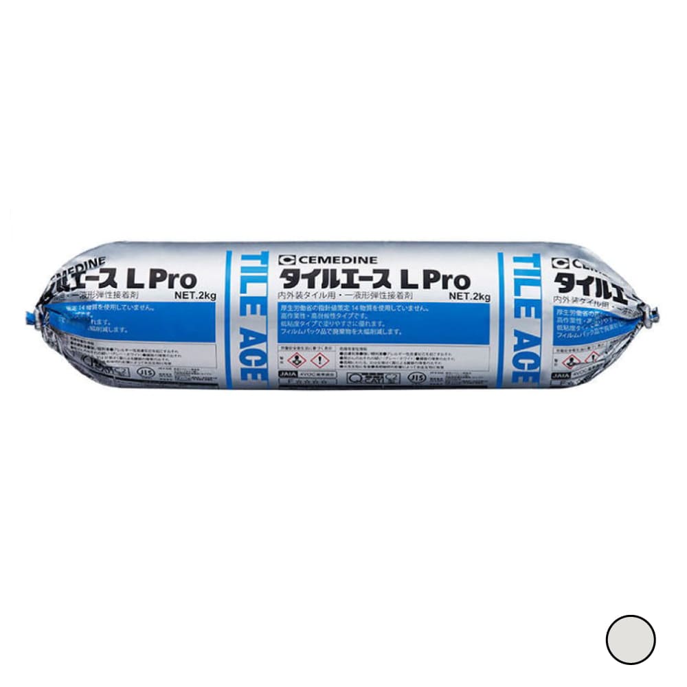 【タイル用弾性接着剤・内装外装】セメダイン タイルエースL Pro（低粘度タイプ）2kg ホワイト