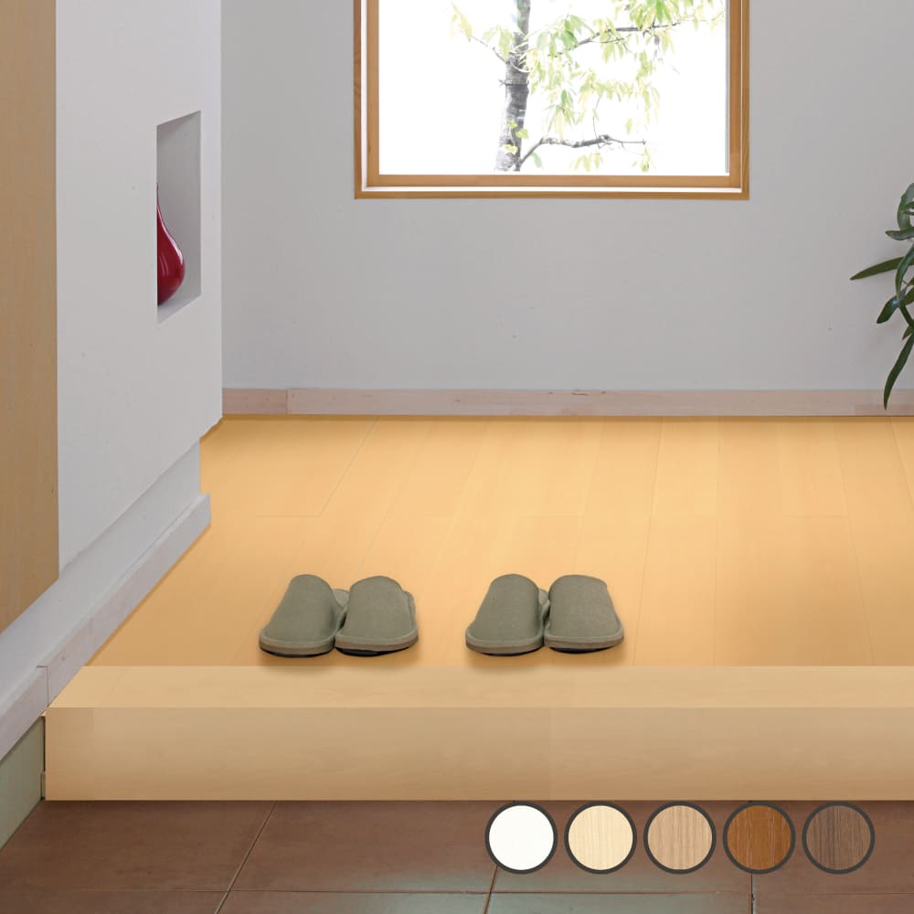 框 かまち 玄関 リフォーム用フローリング 床材 業界最薄 1.5mm厚 日本製 改築 DIY（エミネンス リフォーム框（かまち）全5色 1枚　※メーカー直送品）