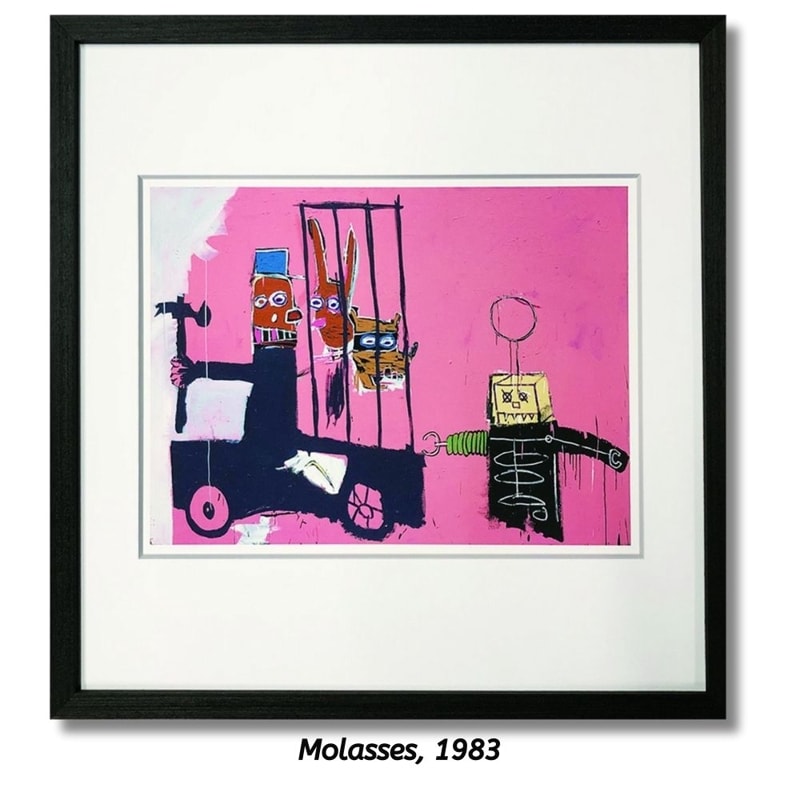 【アートパネル】ジャン＝ミシェル・バスキアMolasses1983【個人宅配不可】