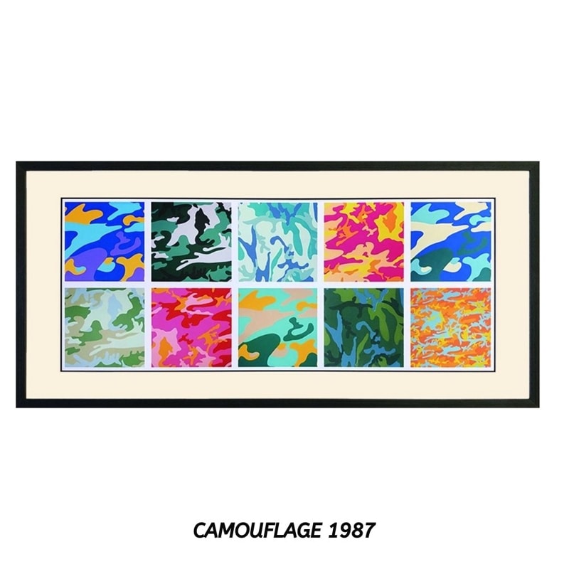【アートパネル】アンディ・ウォーホル CAMOUFLAGE 1987 ※個人宅配送不可