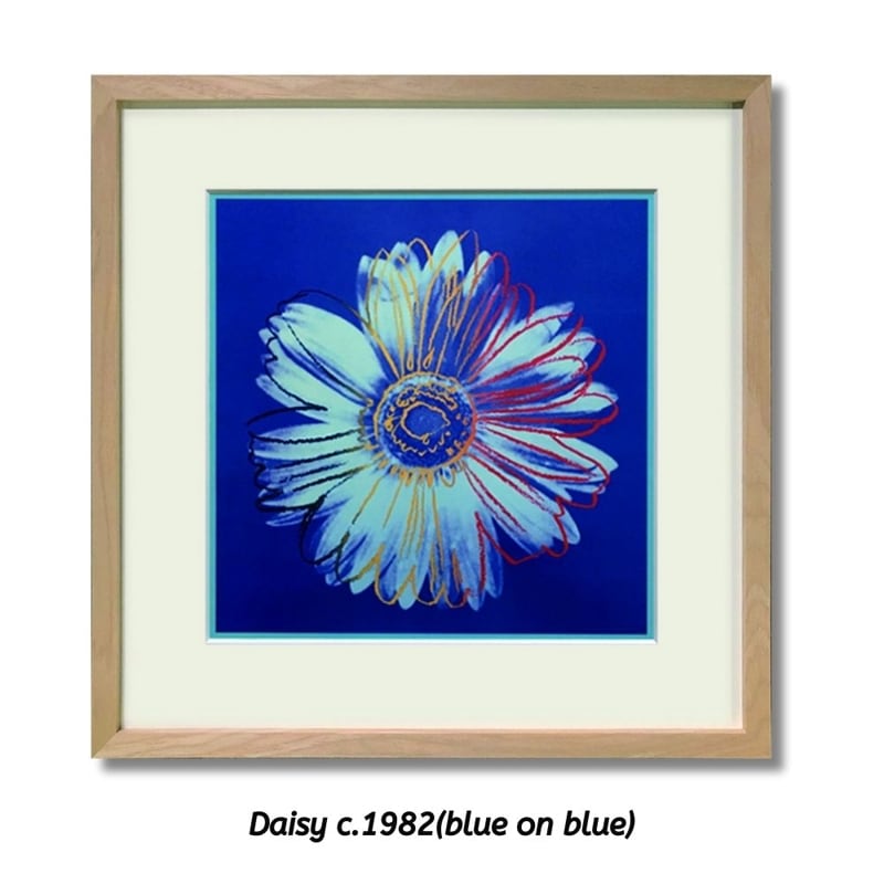 【アートパネル】アンディ・ウォーホル Daisy c.1982(blue on blue) ※個人宅配送不可