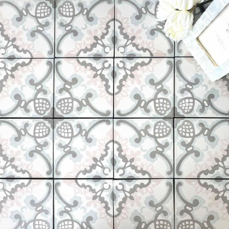 ベトナムタイル チュチュ フルーローズ 140×140mm ケース販売 24枚入