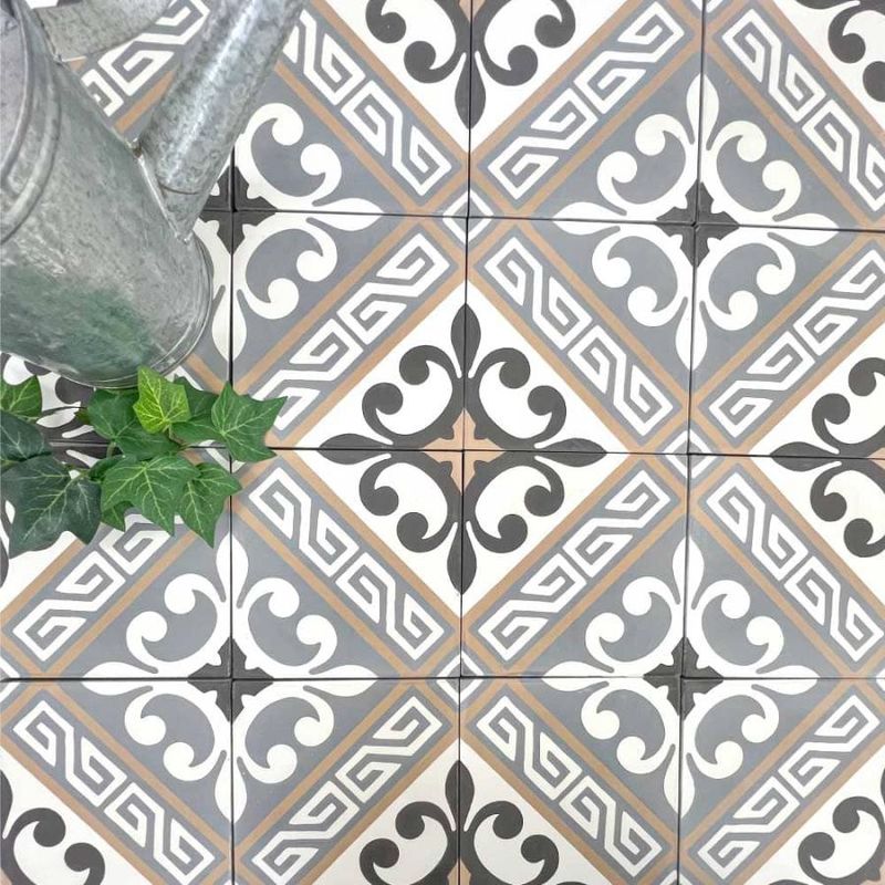 ベトナムタイル チュチュ フルーグリーズ 140×140mm ケース販売 24枚入