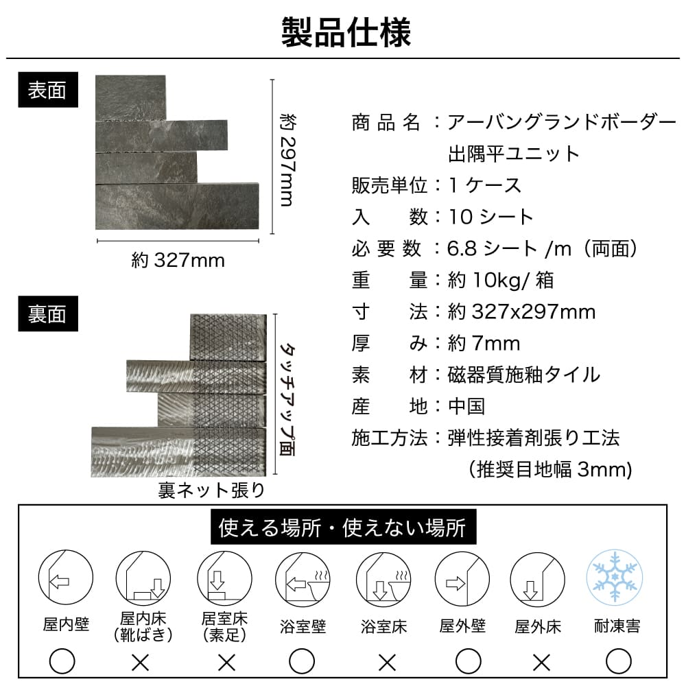 アーバングランドボーダー/平ユニット・出隅平ユニット