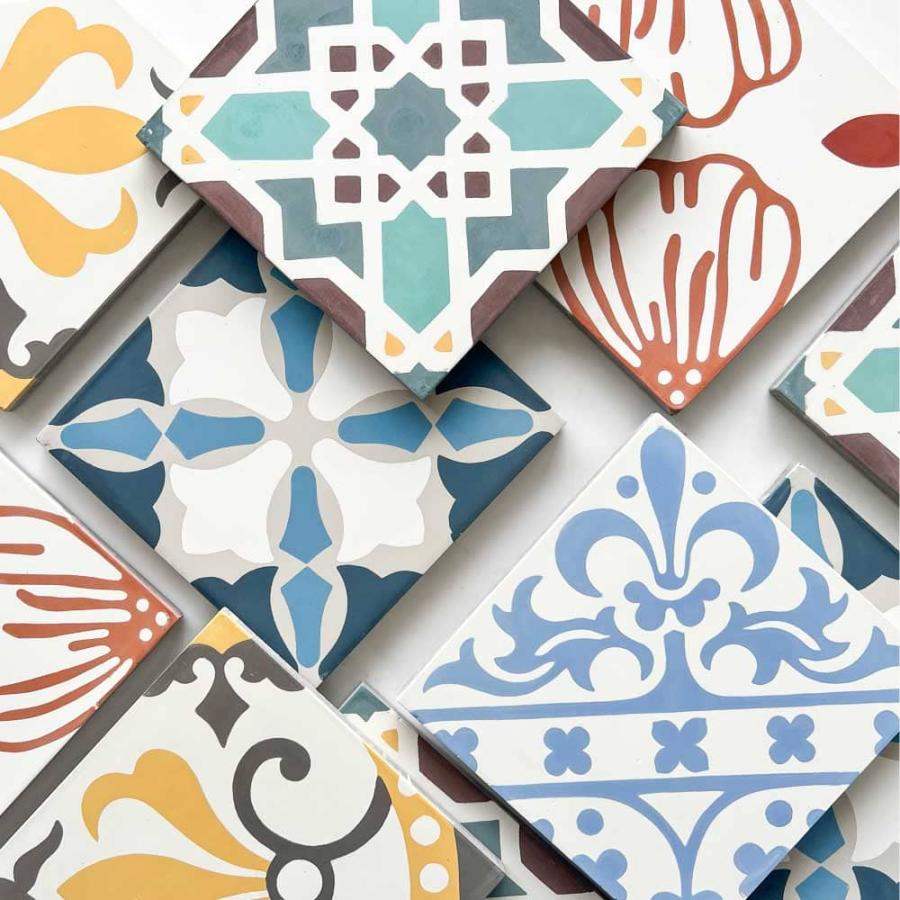 ベトナムタイル フローラガーデン 200×200mm ケース販売 13枚入