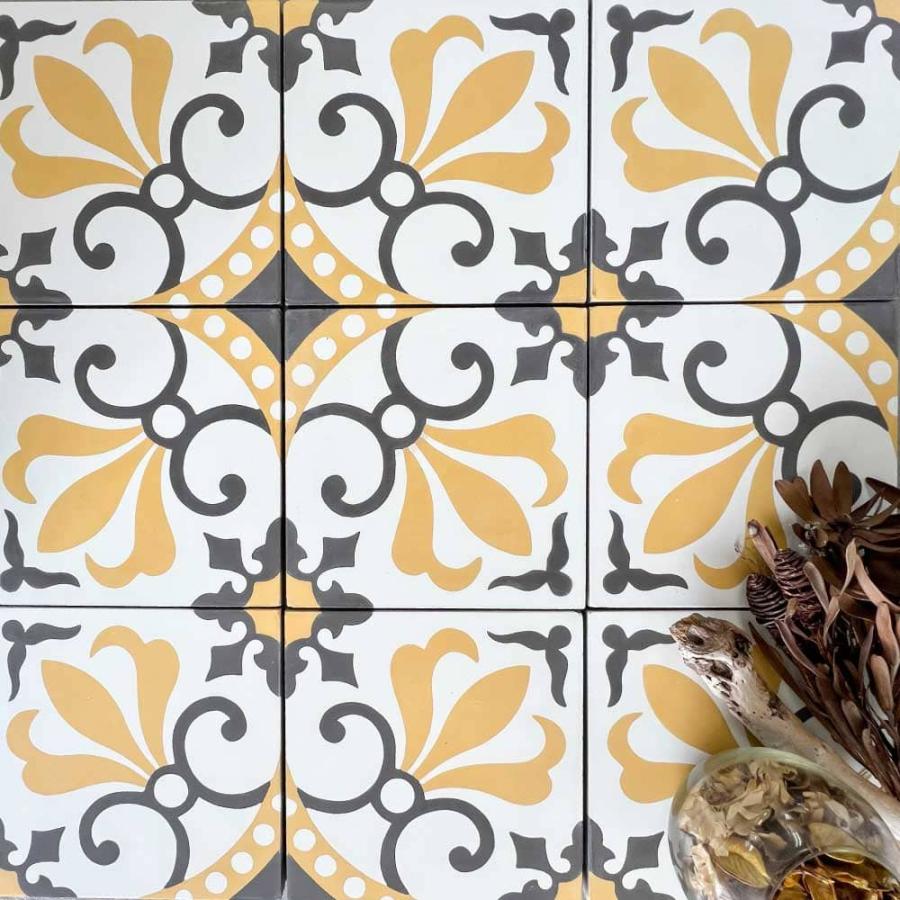 ベトナムタイル フローラガーデン 200×200mm ケース販売 13枚入