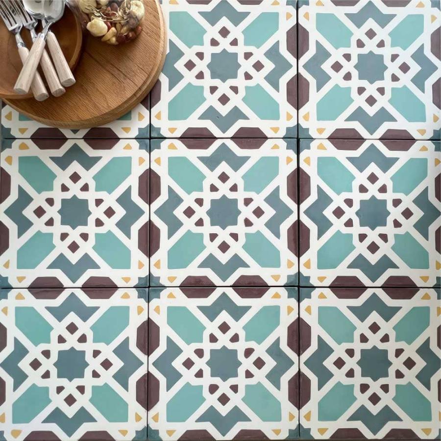 ベトナムタイル フローラガーデン 200×200mm ケース販売 13枚入