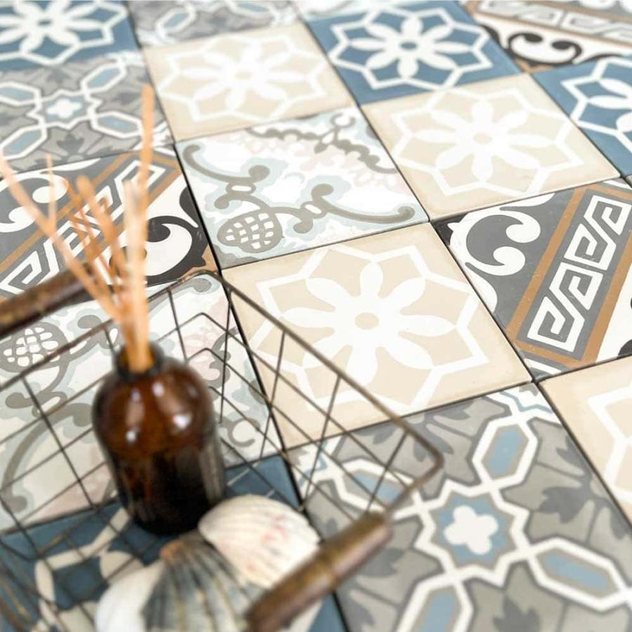 ベトナムタイル チュチュ フルーローズ 140×140mm ケース販売 24枚入