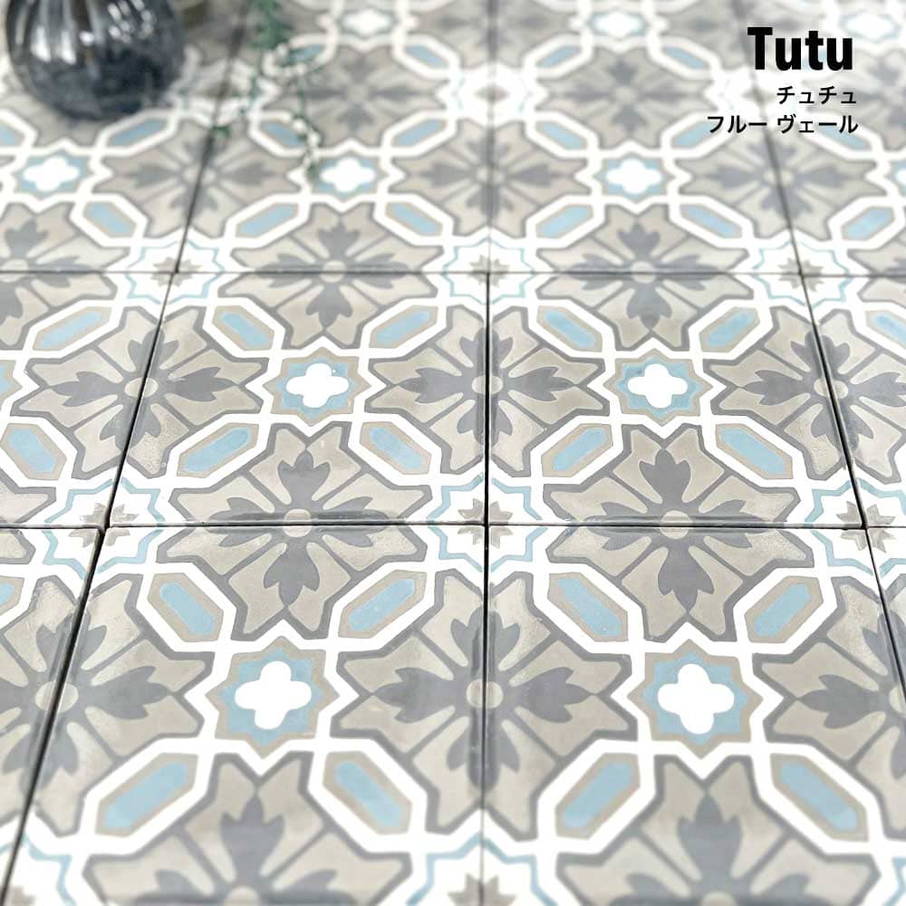 ベトナムタイル チュチュ フルーヴェール 140×140mm ケース販売 24枚入