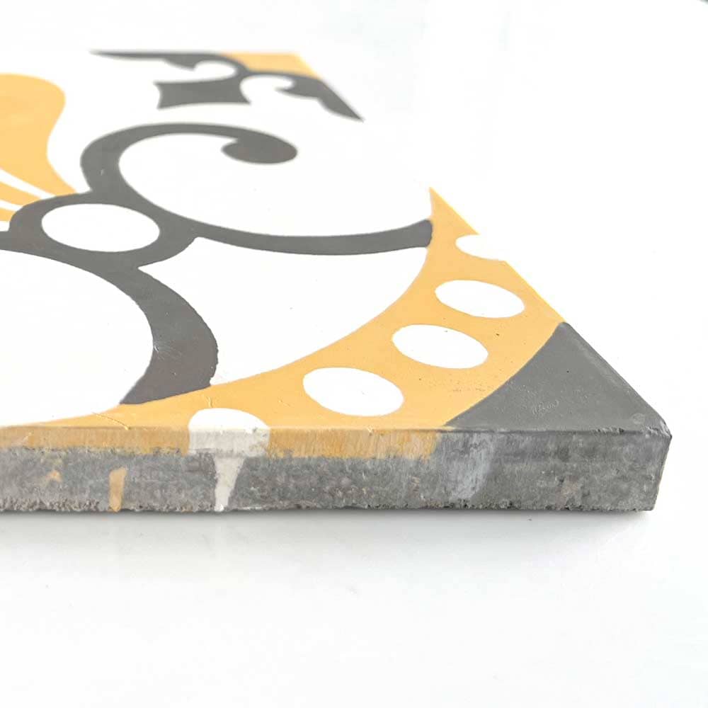 ベトナムタイル フローラガーデン イエロー 200×200mm ケース販売 13枚入