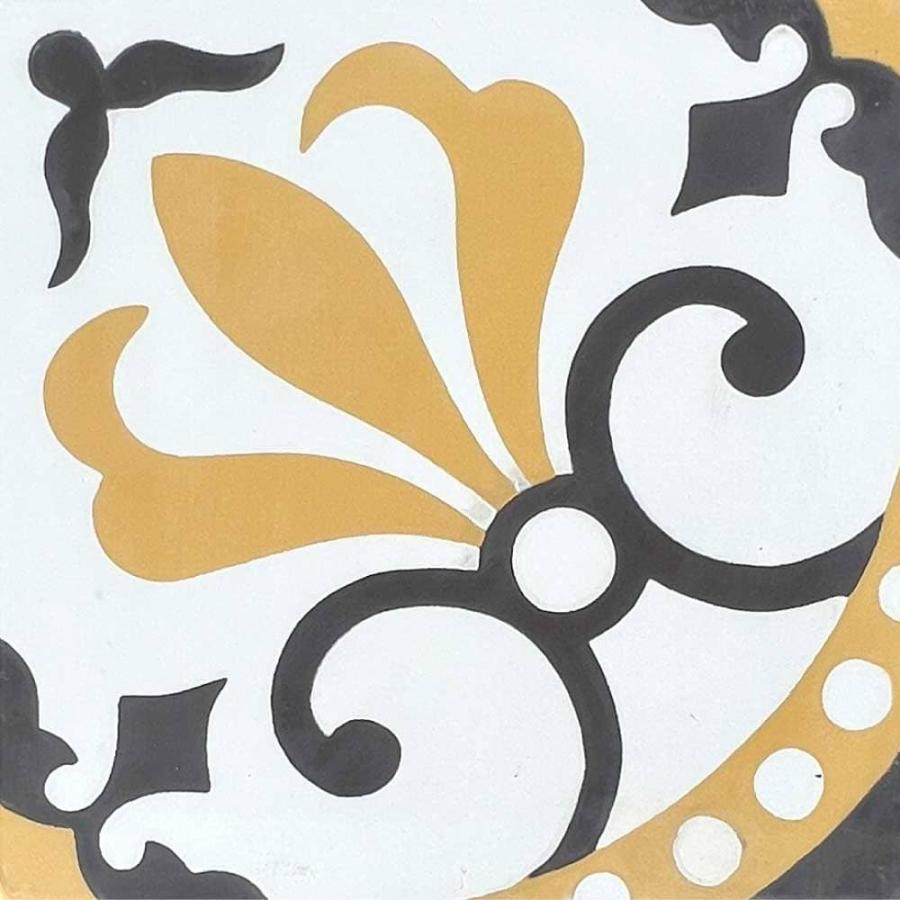 ベトナムタイル フローラガーデン イエロー 200×200mm ケース販売 13枚入