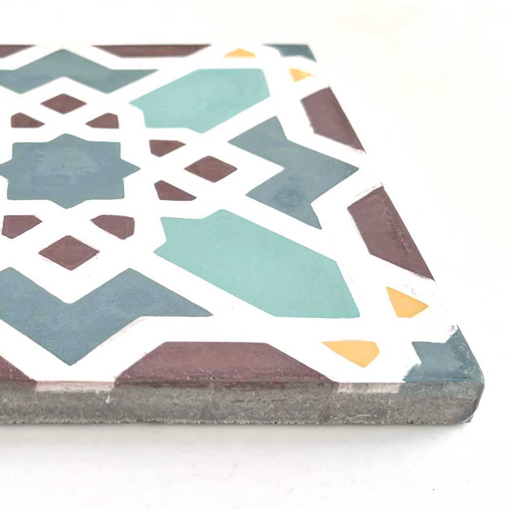 ベトナムタイル フローラガーデン グリーン 200×200mm ケース販売 13枚入