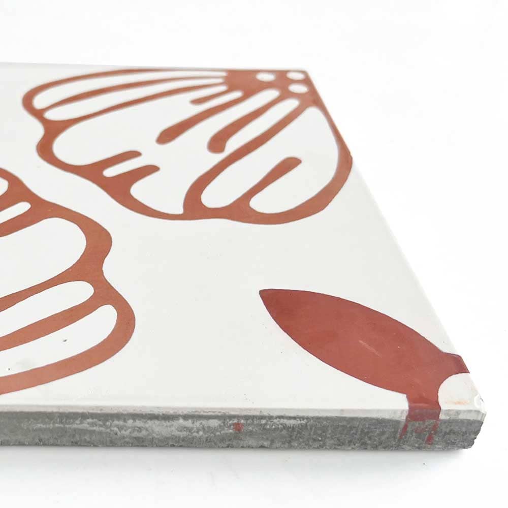 ベトナムタイル フローラガーデン ピンク 200×200mm ケース販売 13枚入