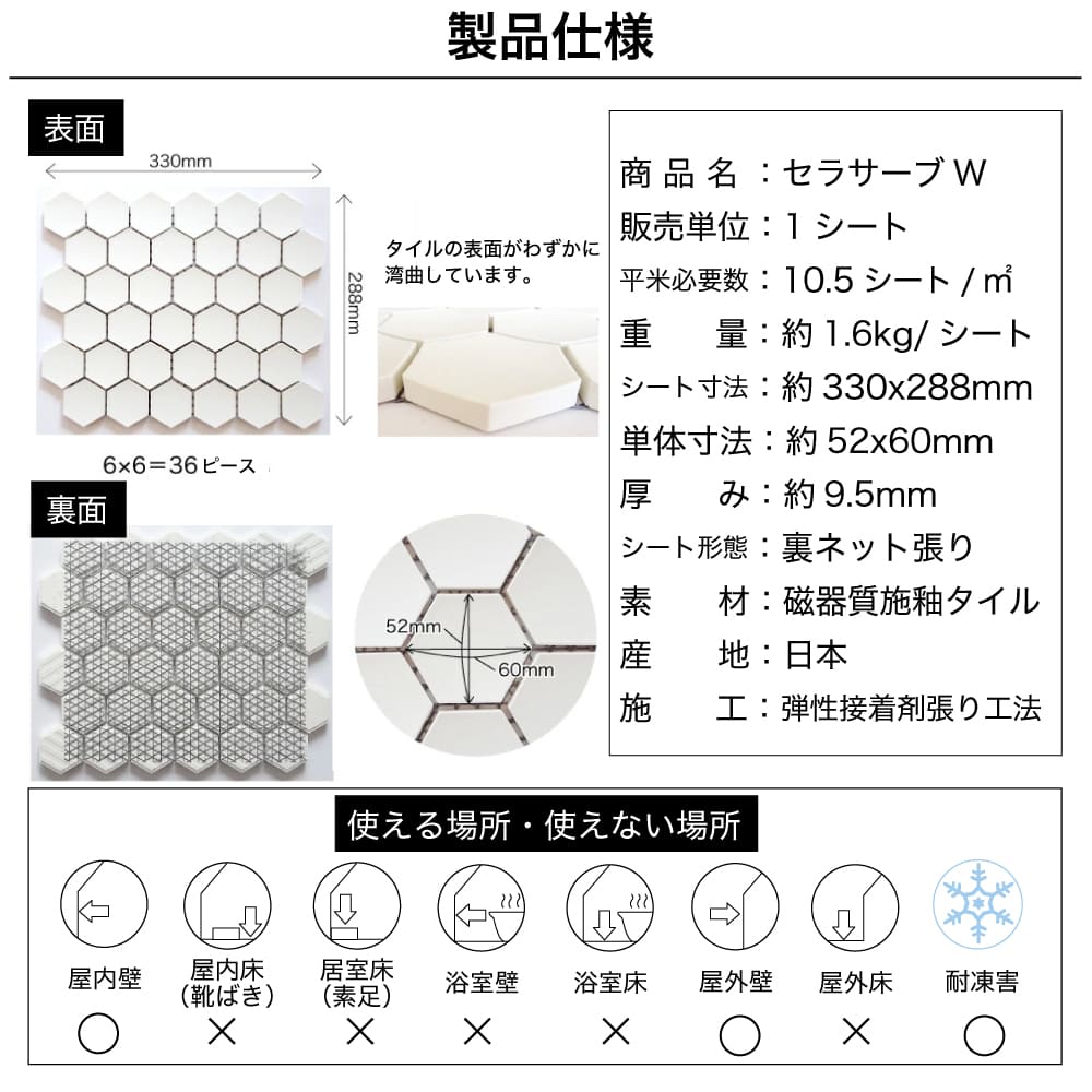 セラサーブW 07W（3色ミックス）シート