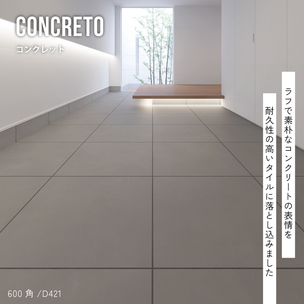 コンクレット 600角（3枚入）600×300（6枚入）外床/内床 ケース販売