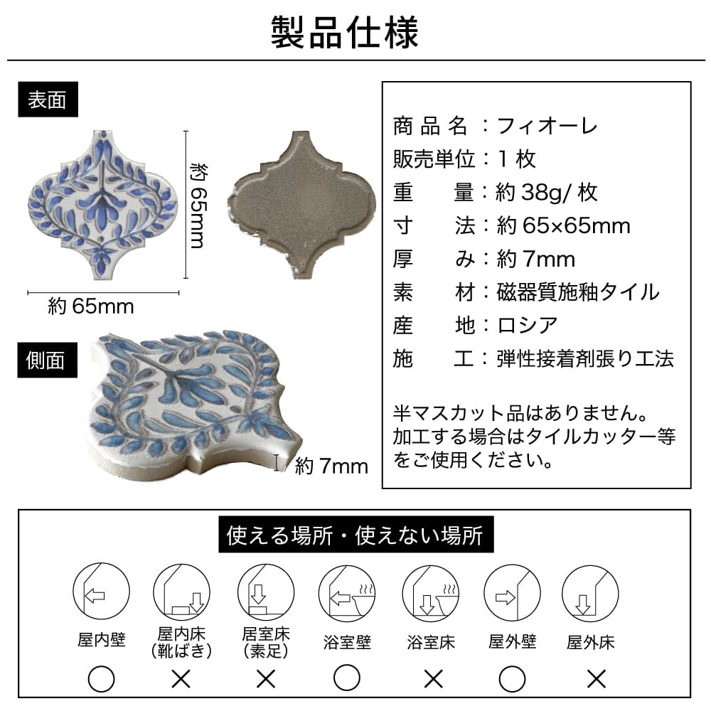フィオーレ 全7柄 1枚