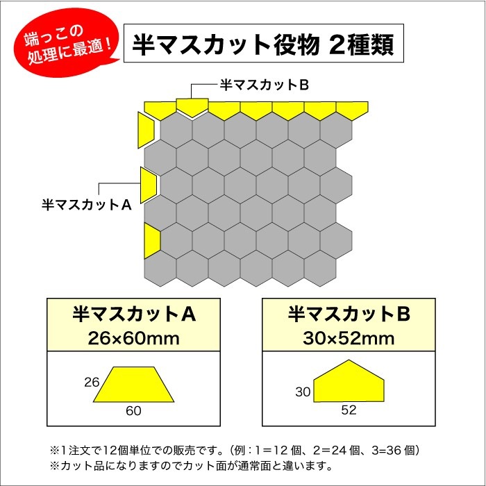 セラヘキサ 50W シート　ヘキサゴンデザインタイル