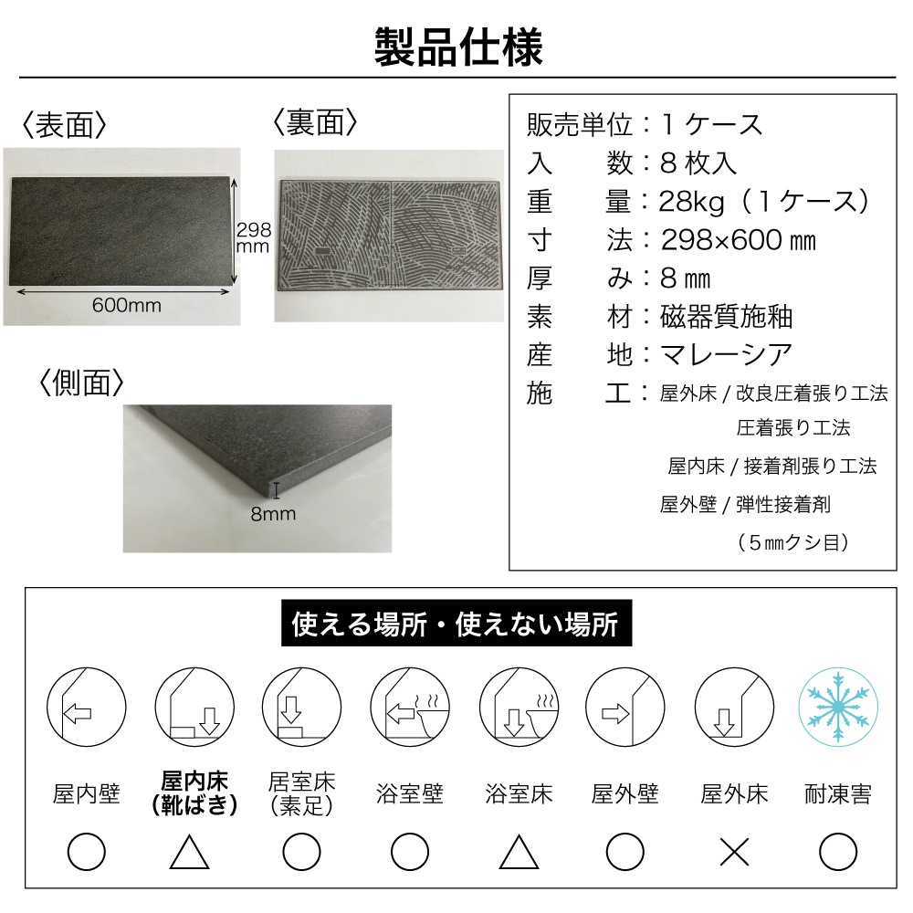 床材,タイル,内床,600x300mm｜DIY・リフォーム建材専門店 CeraCore