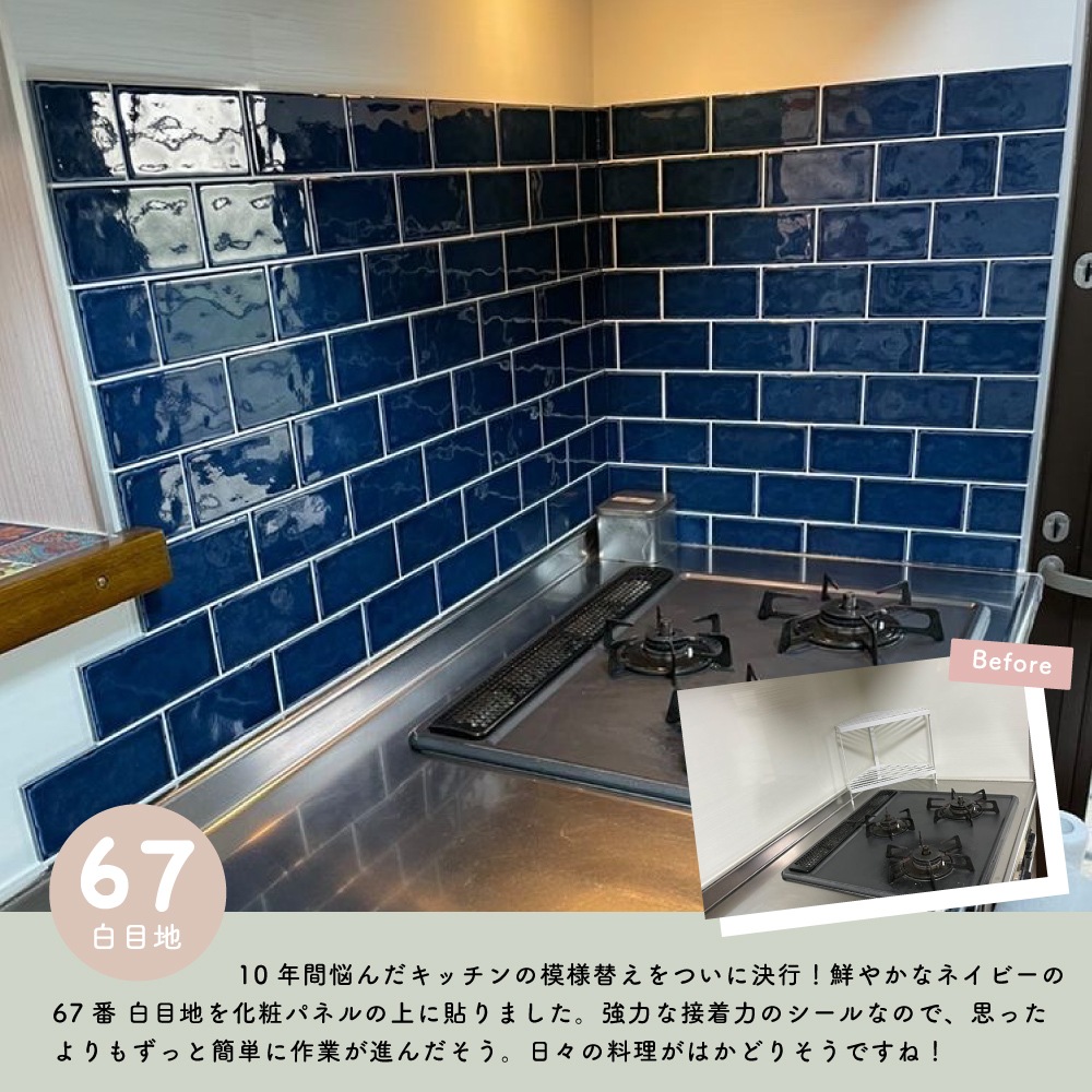 ランス がっちりシールタイプ 白/黒目地
