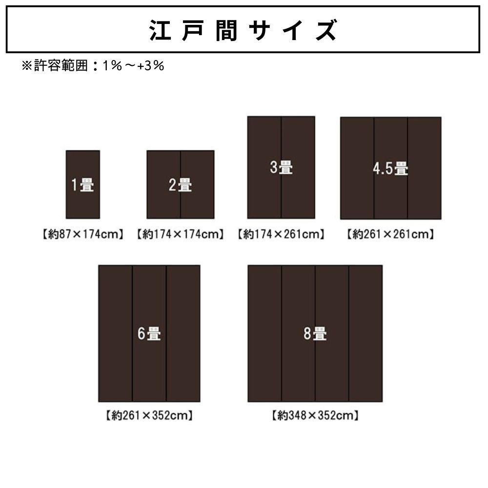 バルカン　洗えるラグ江戸間