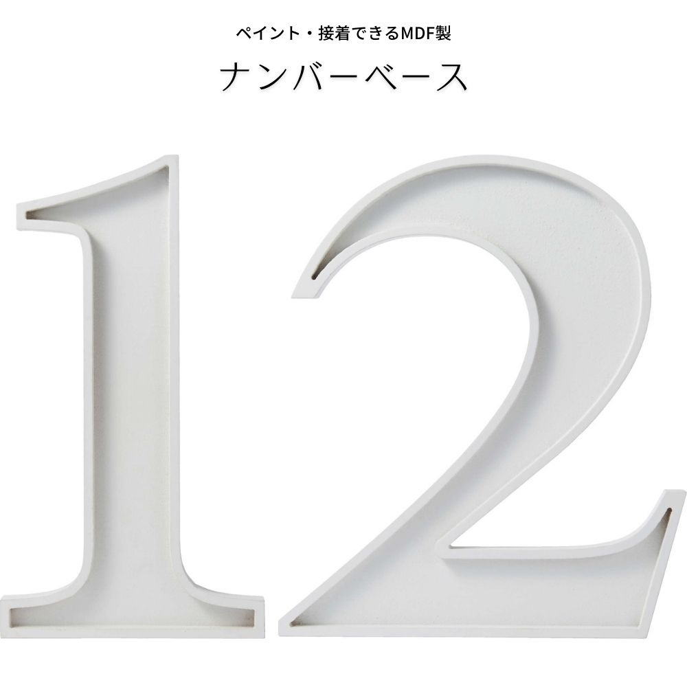【壁掛けオブジェ】ナンバーベース　スタンドにもなるオブジェ