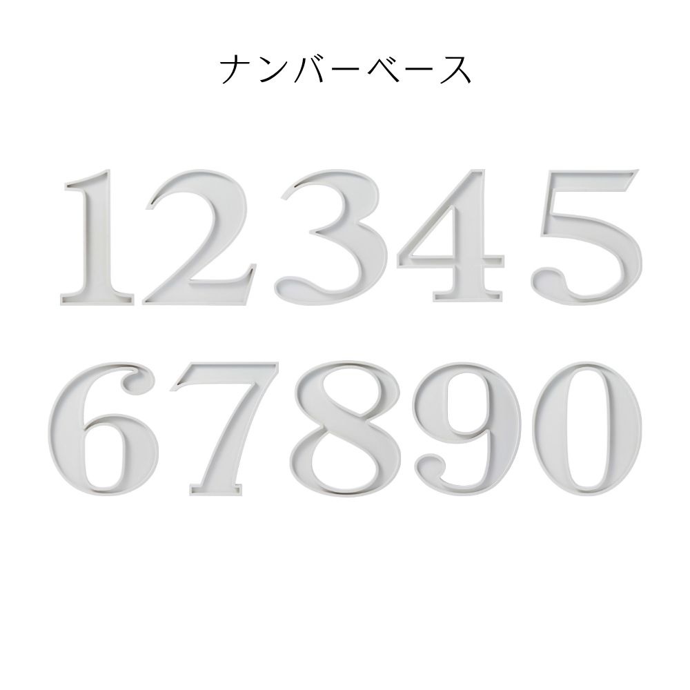 【壁掛けオブジェ】ナンバーベース　スタンドにもなるオブジェ