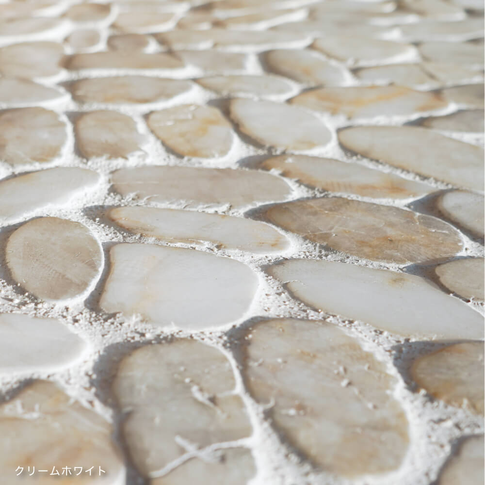 ストーンペブルシート クリームホワイト ケース（10枚入)