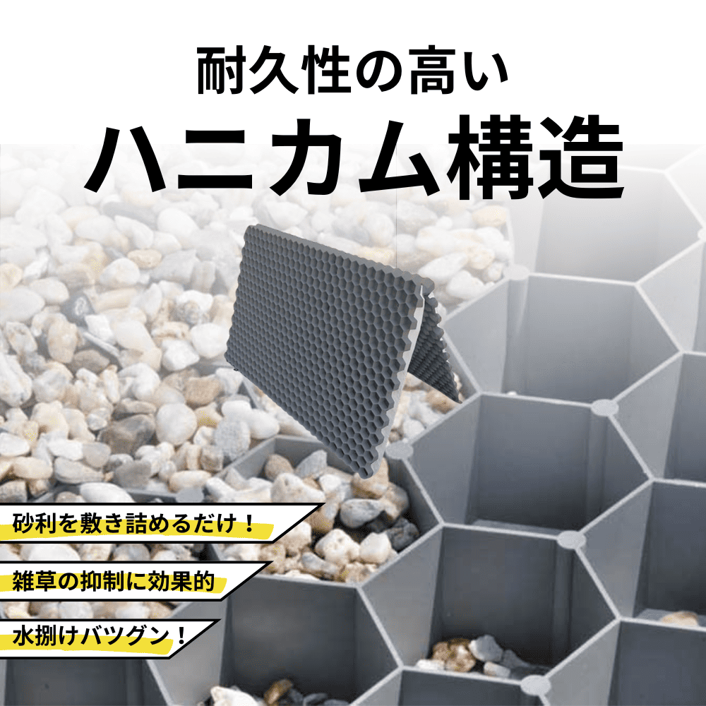 グラベルフィックスライト　砂利舗装材　10枚 楽天市場】グラベルフィックス ライト 10枚1164x787x26mm