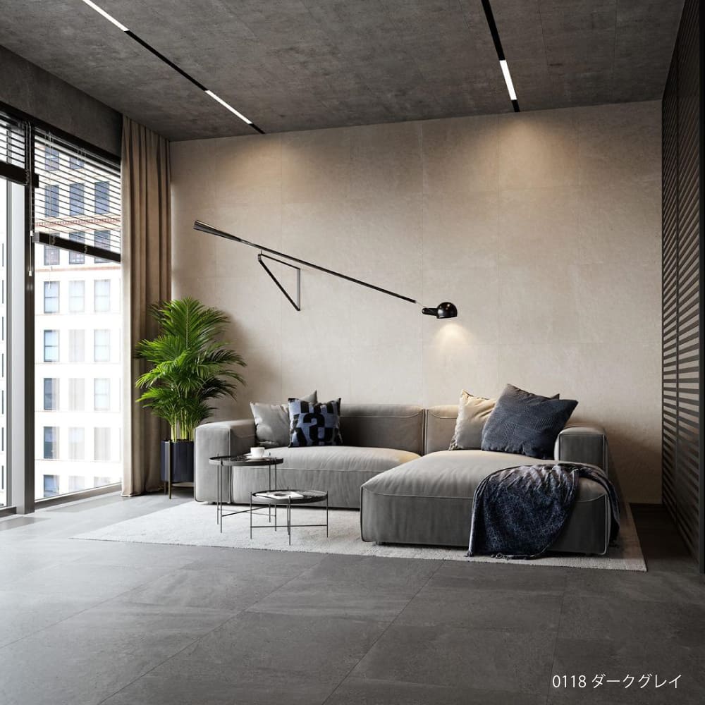 アマルフィ 600角(4枚入) 内床 0116 ライトグレイ ケース