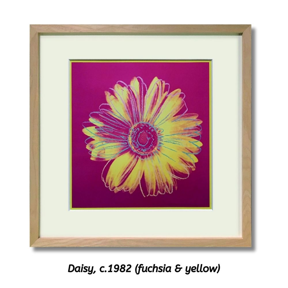 【アートパネル】アンディ・ウォーホル Daisy, c.1982 (fuchsia & yellow) ※個人宅配送不可