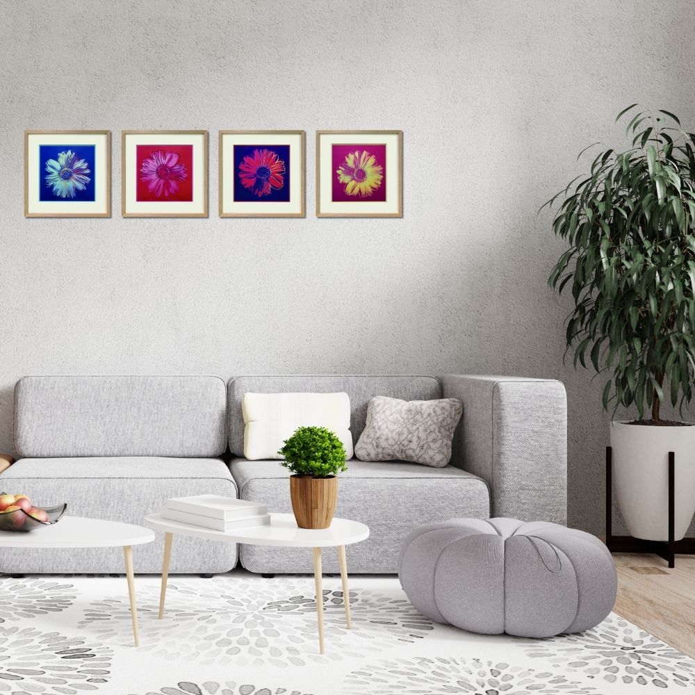 【アートパネル】アンディ・ウォーホル Daisy, c.1982 (fuchsia & yellow) ※個人宅配送不可