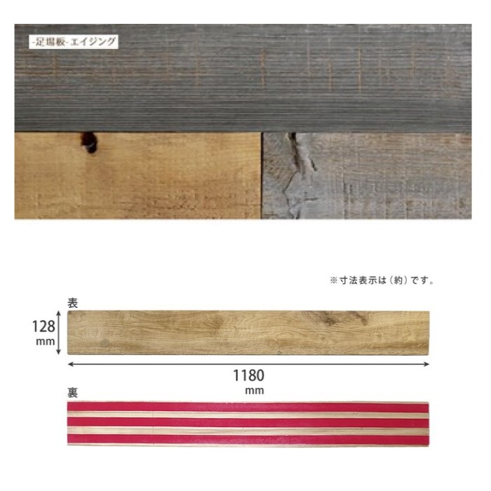 ウッドパネル -足場板-エイジング10枚組 約1.5m2)メーカー直送・代引き不可
