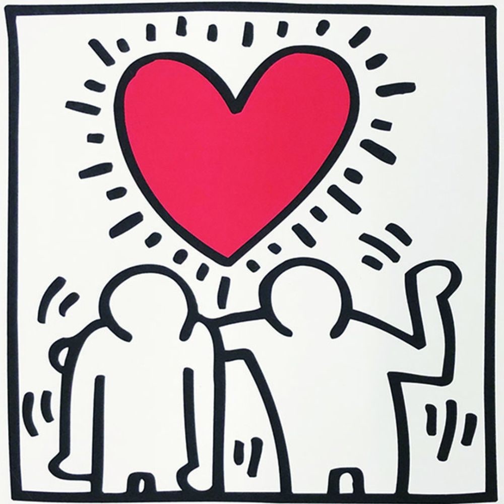 【アートパネル】キース・ヘリング Untitled (be mine) 1987