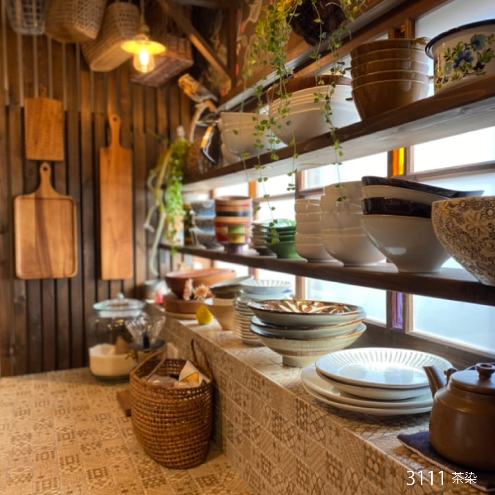 つむぎ 3121(緑染・緑) ユニット　モザイクタイル