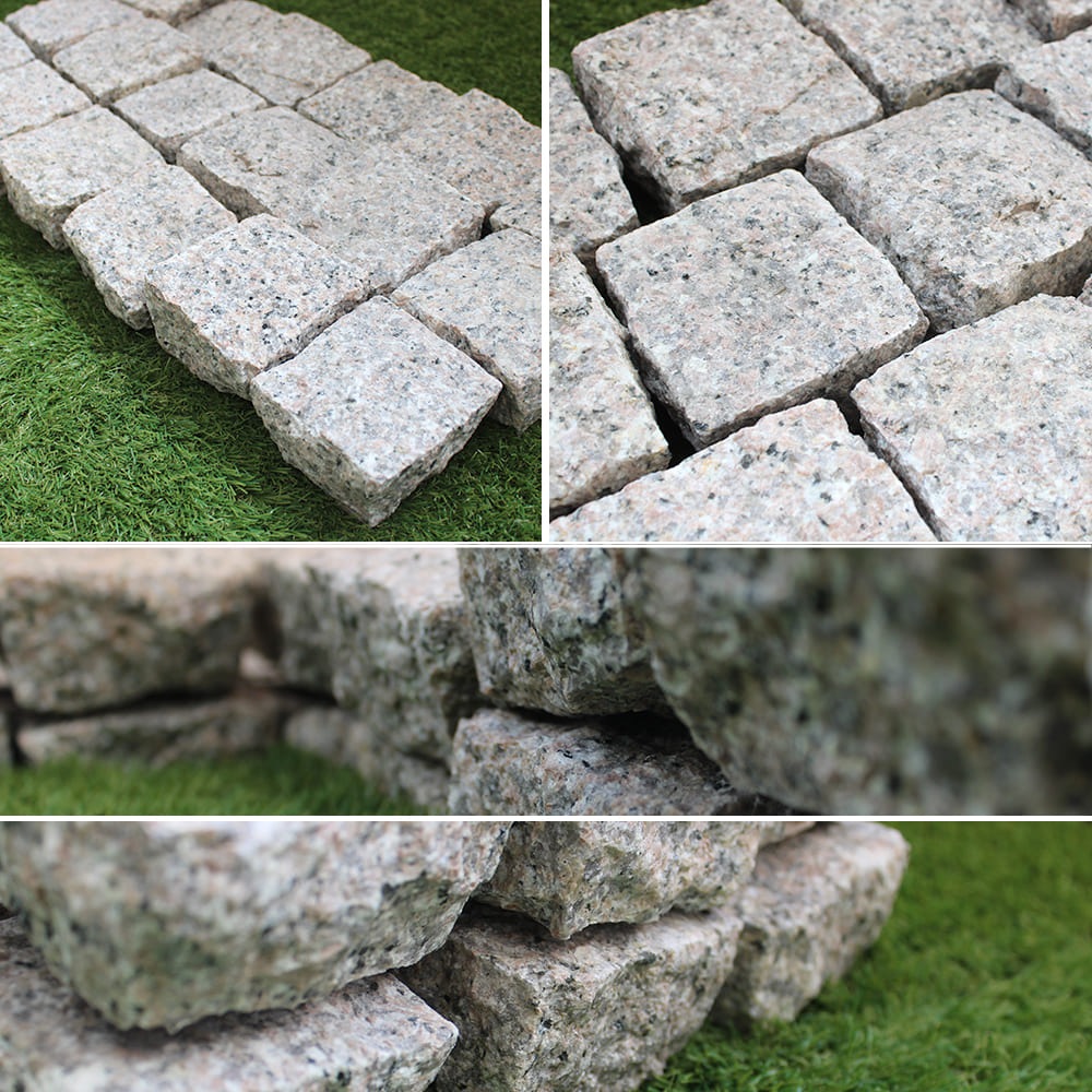 ピンコロストーン ハーフ半丁掛 ピンク/18個セット・24個セット