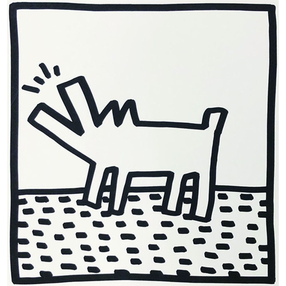 【アートパネル】キース・ヘリング Untitled (barking dog)